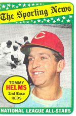 1969 Topps Baseball Cards      418     Tommy Helms AS
